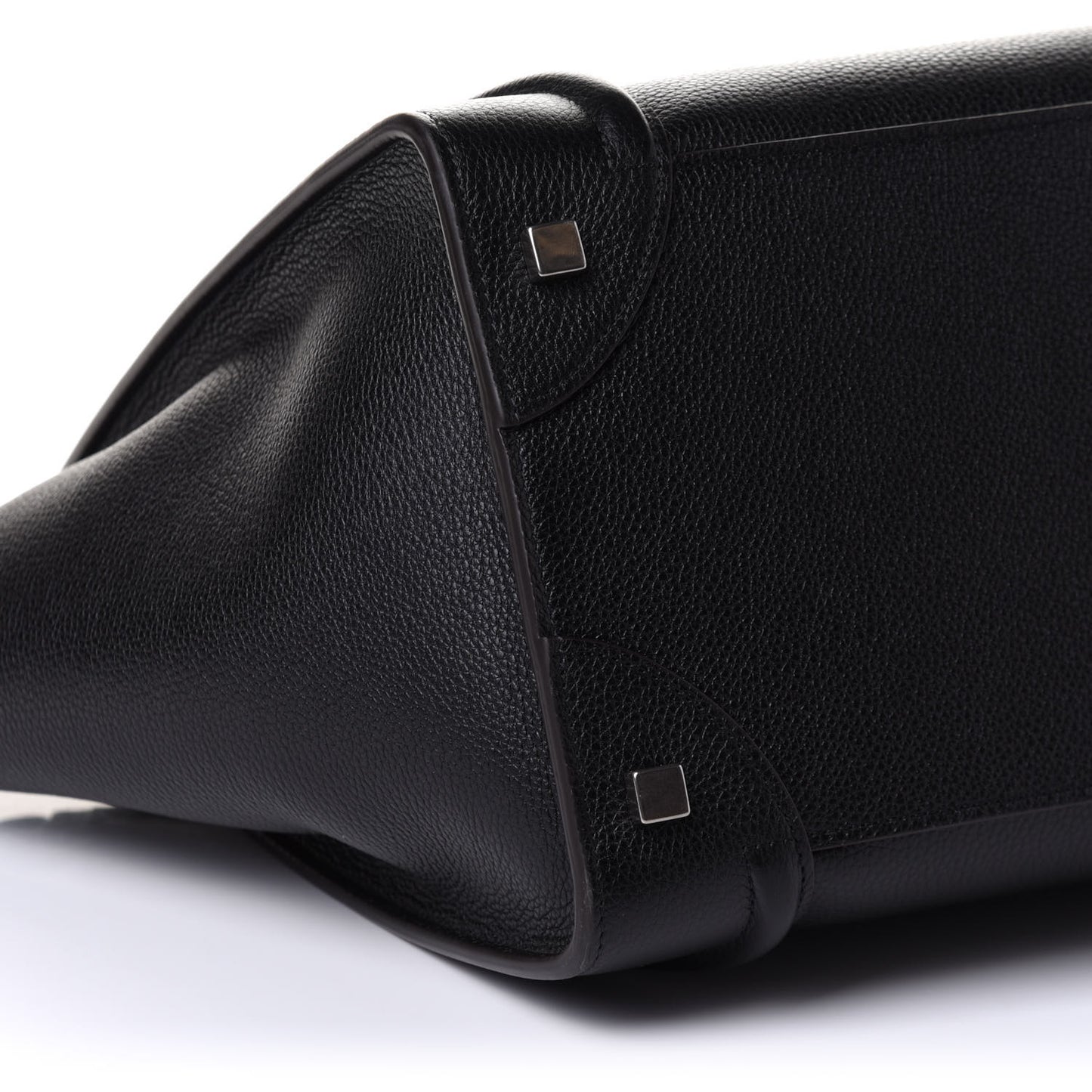 Drummed Calfskin Mini Luggage Black