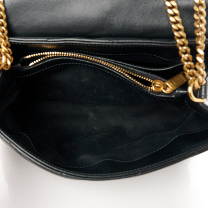 Saint Laurent Calfskin Y Quilted Monogram Small Loulou Chain Satchel Black 5 of 11