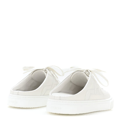 Hermes Calfskin Keep Mule Sneakers 40 White 5 of 9