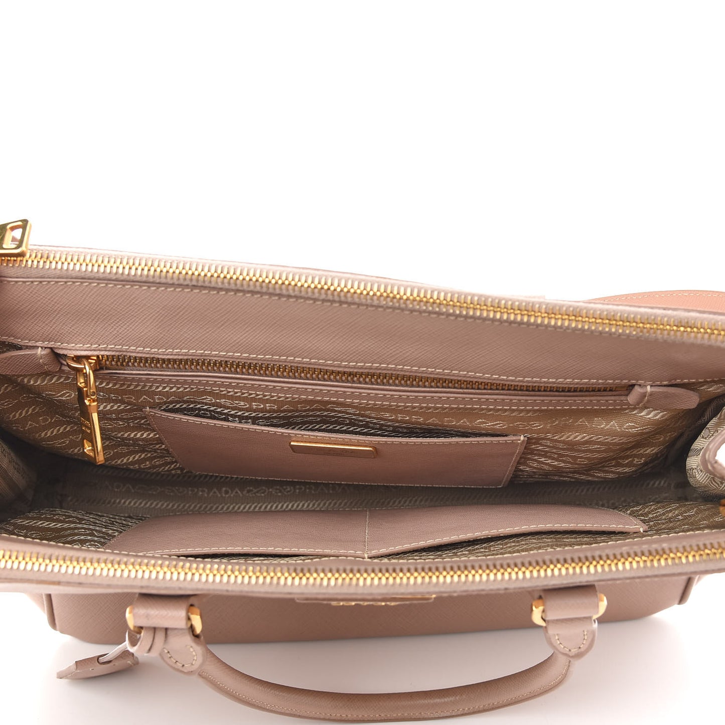 Saffiano Medium Galleria Double Zip Tote Cammeo