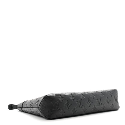 Louis Vuitton Shadow Calfskin Monogram Pochette Voyage Souple Black 4 of 6