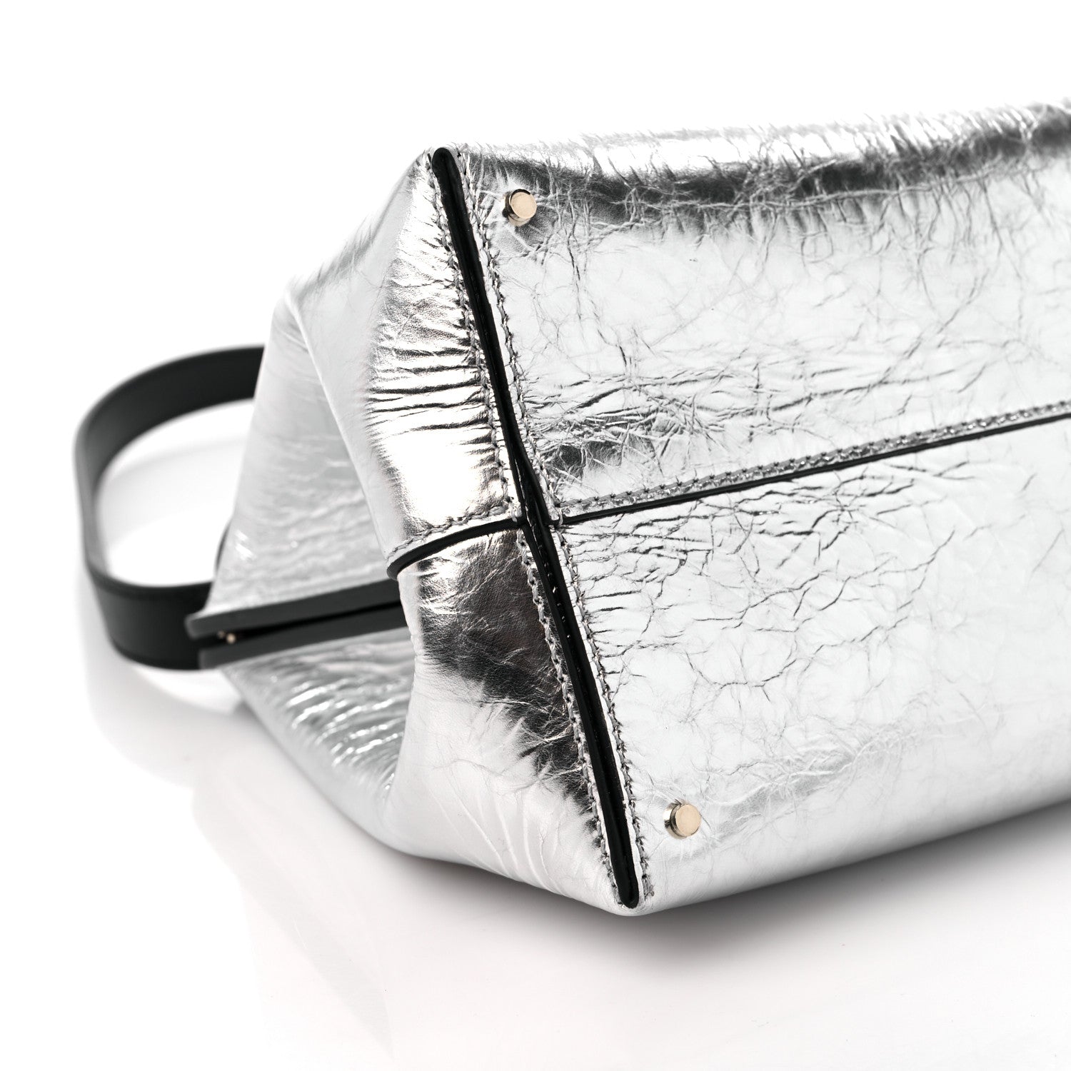 Chloe Metallic Calfskin Penelope Clutch Silver 8 of 11