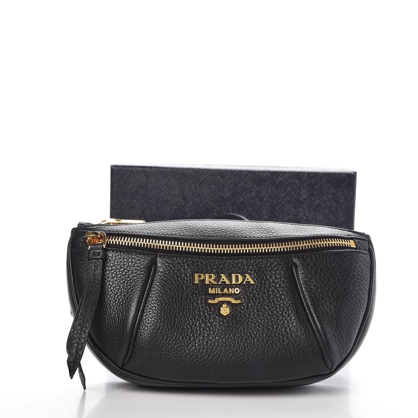 Vitello Daino Small Belt Bag Black