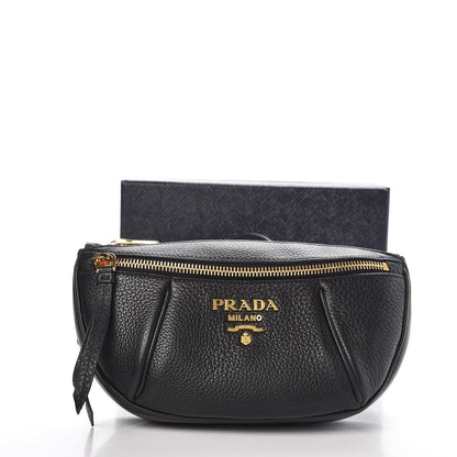 Prada Vitello Daino Small Belt Bag Black 9 of 9