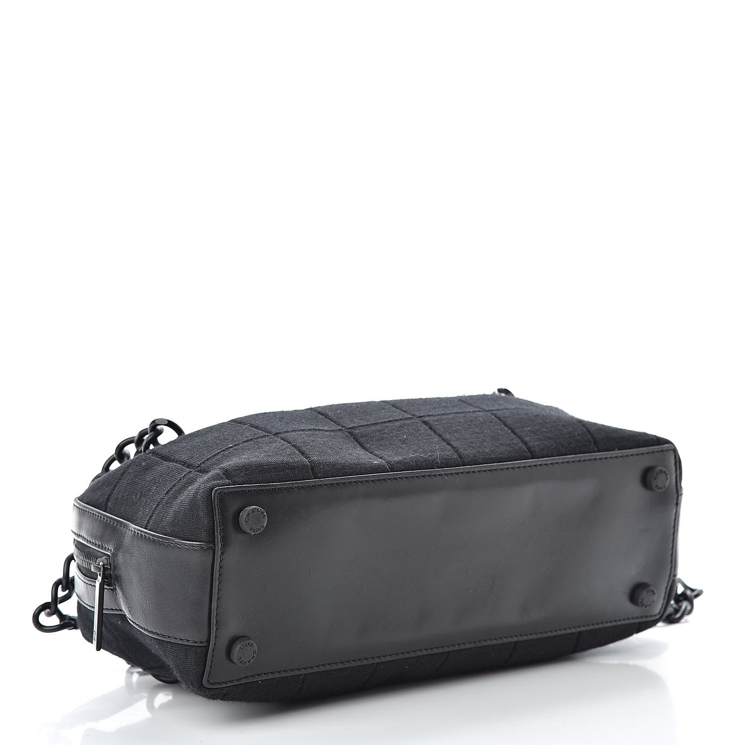 Chanel Jersey Quilted Chocolate Bar Shoulder Bag Black 4 of 15