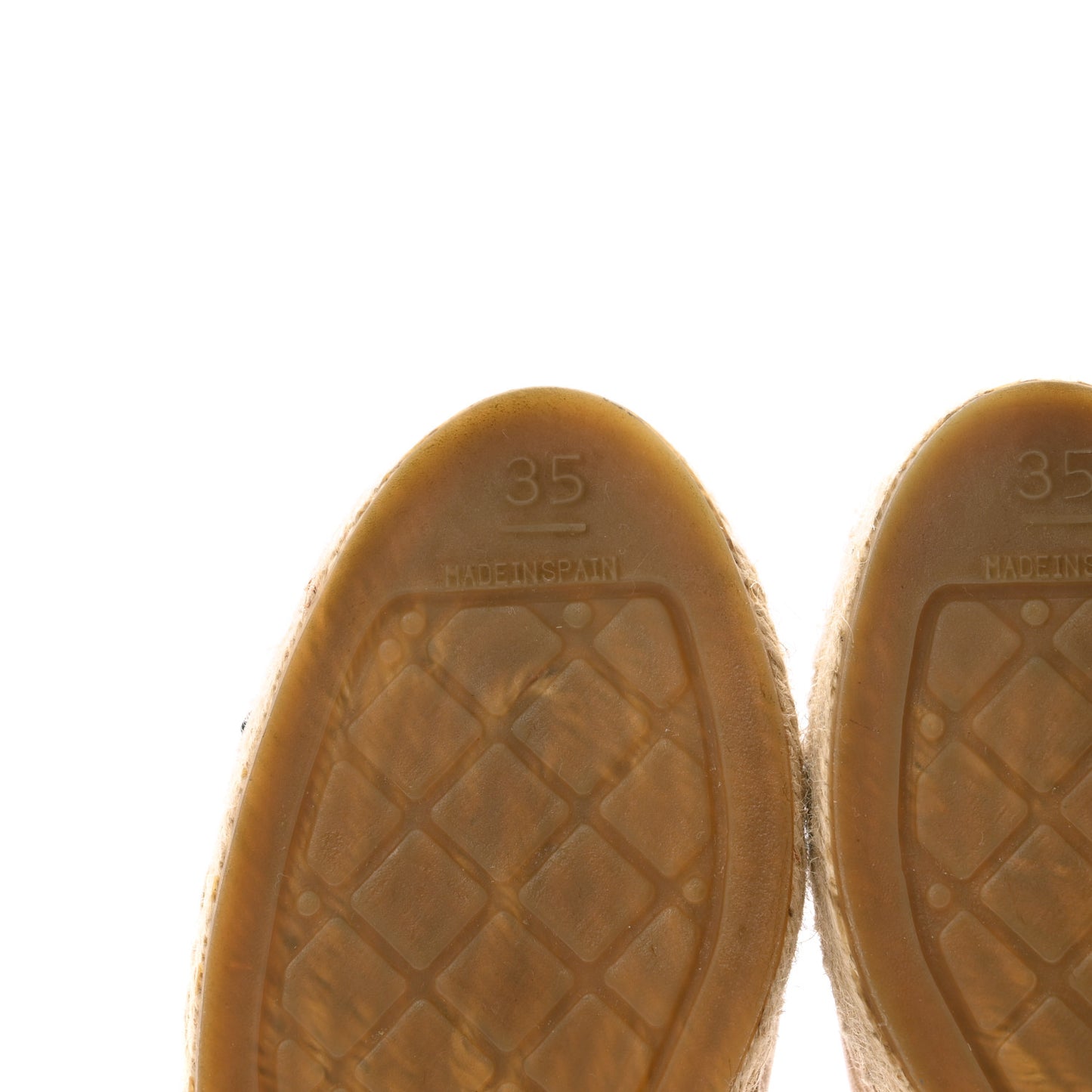 Lambskin CC Espadrilles 35 Beige Black
