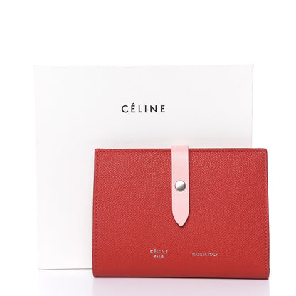 Celine Grained Calfskin Medium Multifunction Strap Wallet Scarlet 10 of 10