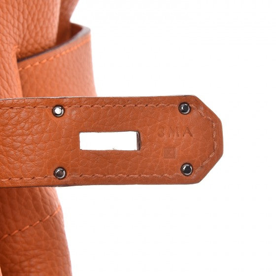 Hermes Togo HAC Travel Birkin 50 Orange 7 of 15