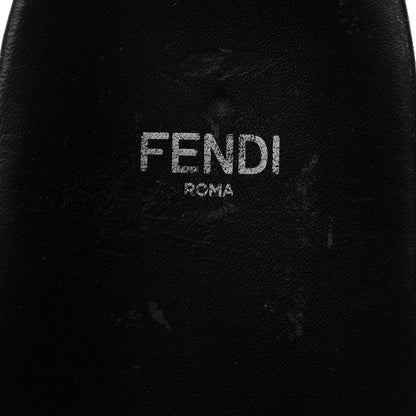 Fendi Knit Bow Flat Slide Sandals 37 Black Grezzo 6 of 9