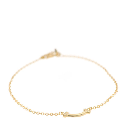 Tiffany 18K Yellow Gold Mini T Smile Bracelet 1 of 6