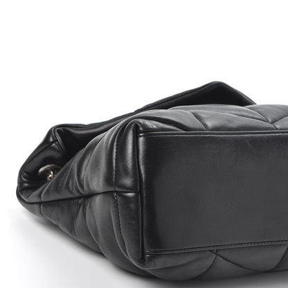 Saint Laurent Lambskin Quilted Small Loulou Puffer Monogram Chain Satchel Black 5 of 10