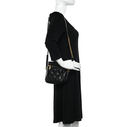 Saint Laurent Grain de Poudre Quilted 80's Vanity Bag Black 2 of 9