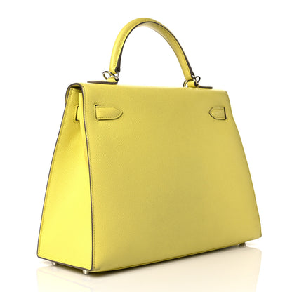 Hermes Epsom Kelly Sellier 32 Lime 3 of 12