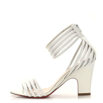 Christian Louboutin Patent PVC Myriadiam 85 Pumps 38 Snow 1 of 8