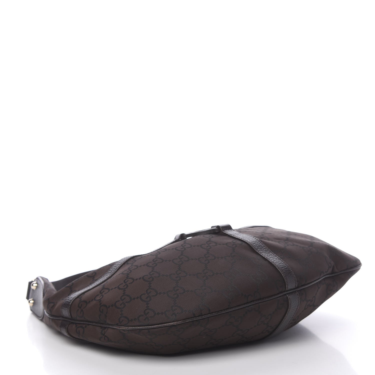 Gucci Canvas GG Reins Hobo Brown Black 4 of 11