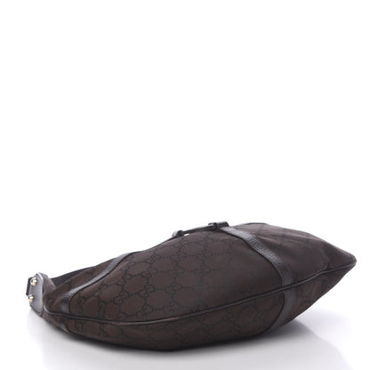 Gucci Canvas GG Reins Hobo Brown Black 4 of 11