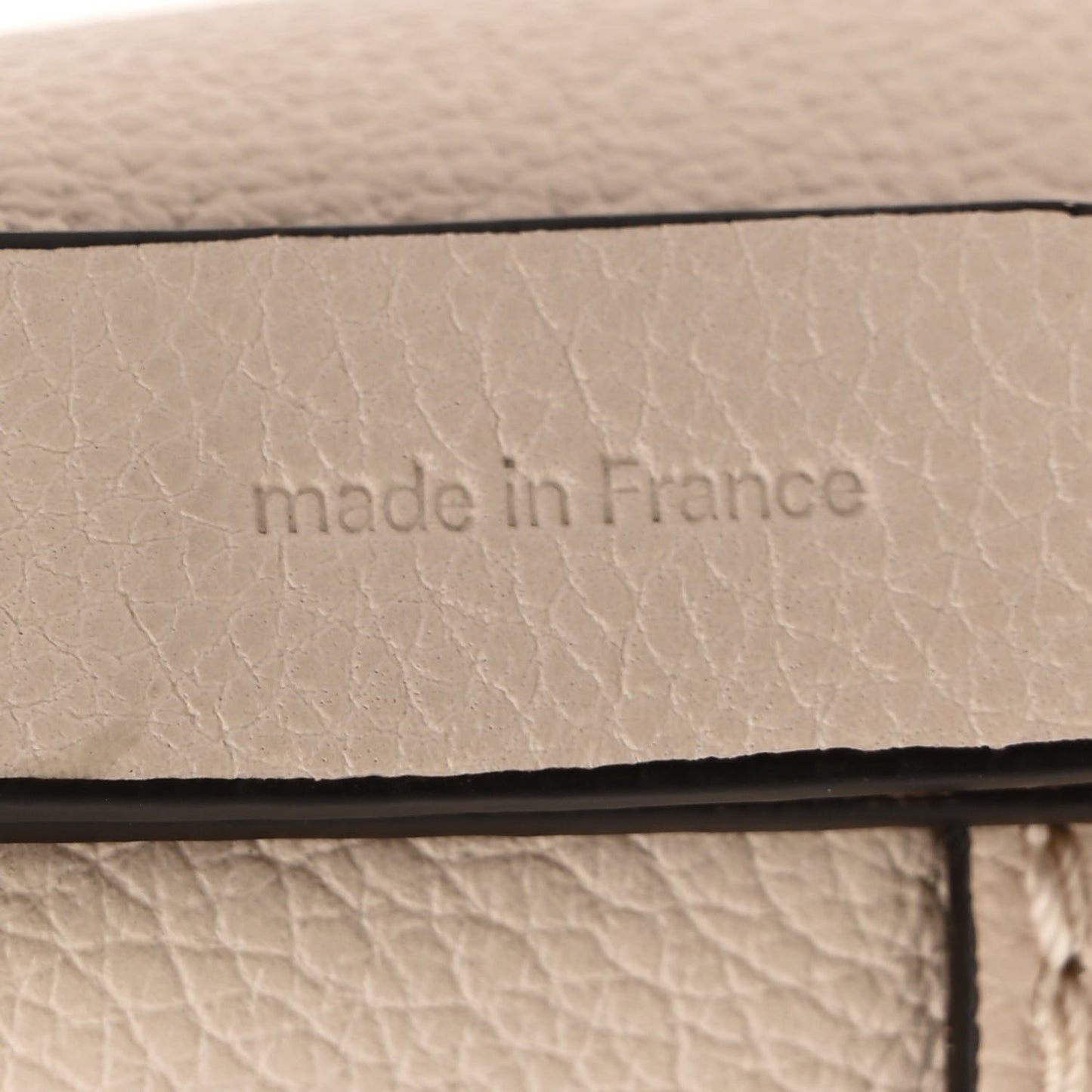 Grained Calfskin Lock and Walk Bucket Quartz