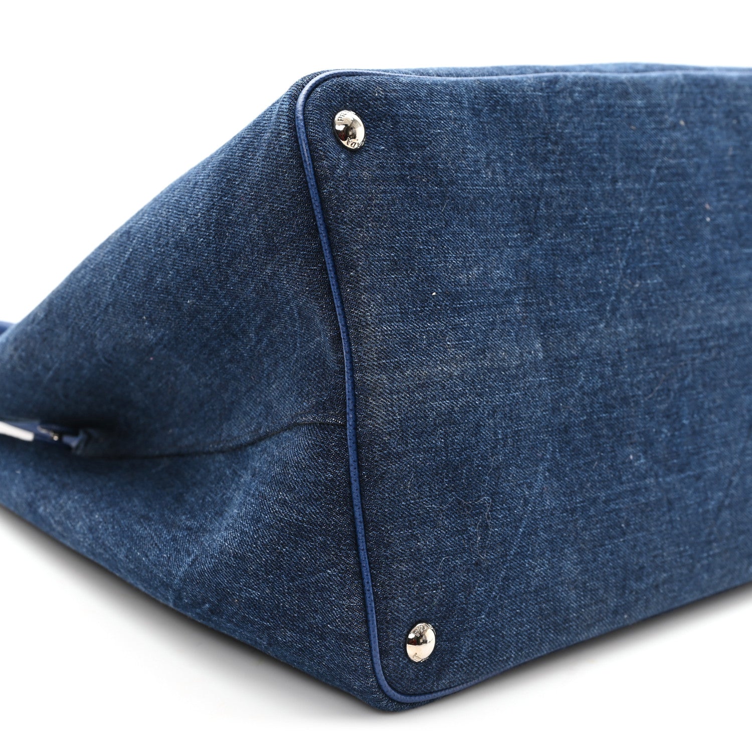 Prada Denim Large Double Bag Blue 1776191 – FASHIONPHILE