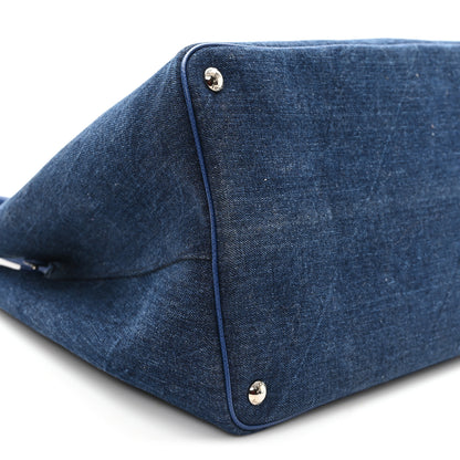 Prada Denim Large Double Bag Blue 8 of 11