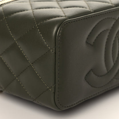 Chanel Lambskin Quilted Pick Me Up Vanity Case Khaki 8 of 11