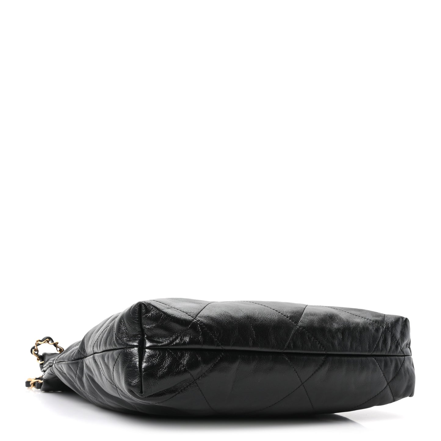 Shiny Calfskin Quilted Small Chanel 22 Black