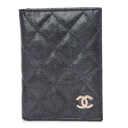 Chanel Iridescent Caviar Quilted Card Holder Wallet Black 1 of 8