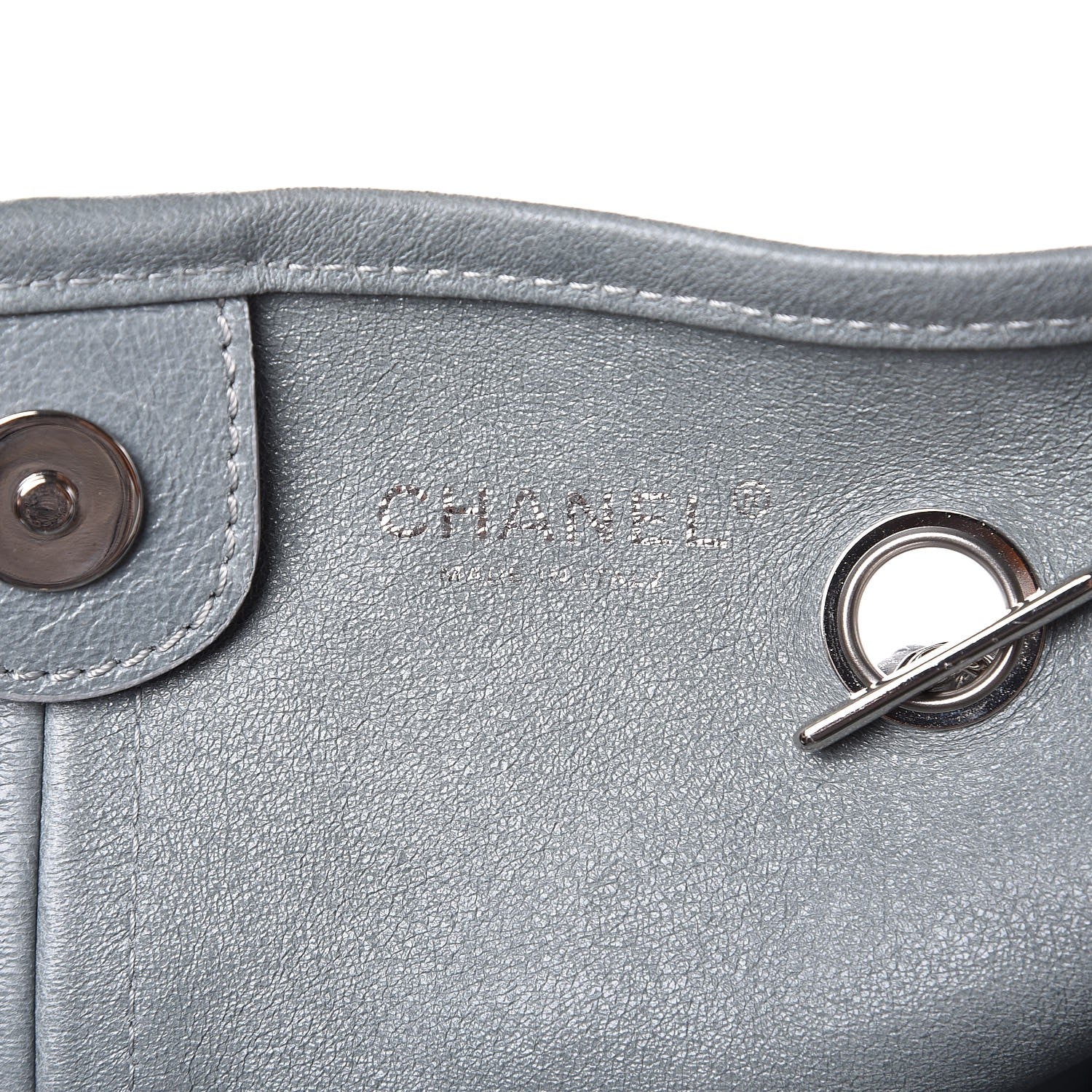 Chanel Iridescent Caviar Camellia Flower Shopping Tote Grey 7 of 16
