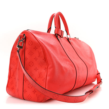 Louis Vuitton Taigarama Keepall Bandouliere 50 Fire Red 2 of 8