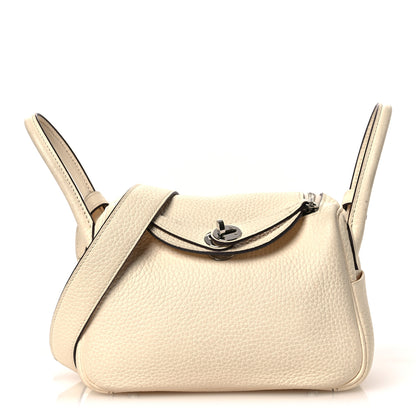 Hermes Taurillon Clemence Mini Lindy 20 Nata 2 of 27