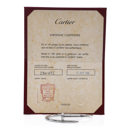 Cartier 18K White Gold Diamond Juste Un Clou Bracelet 18 6 of 6