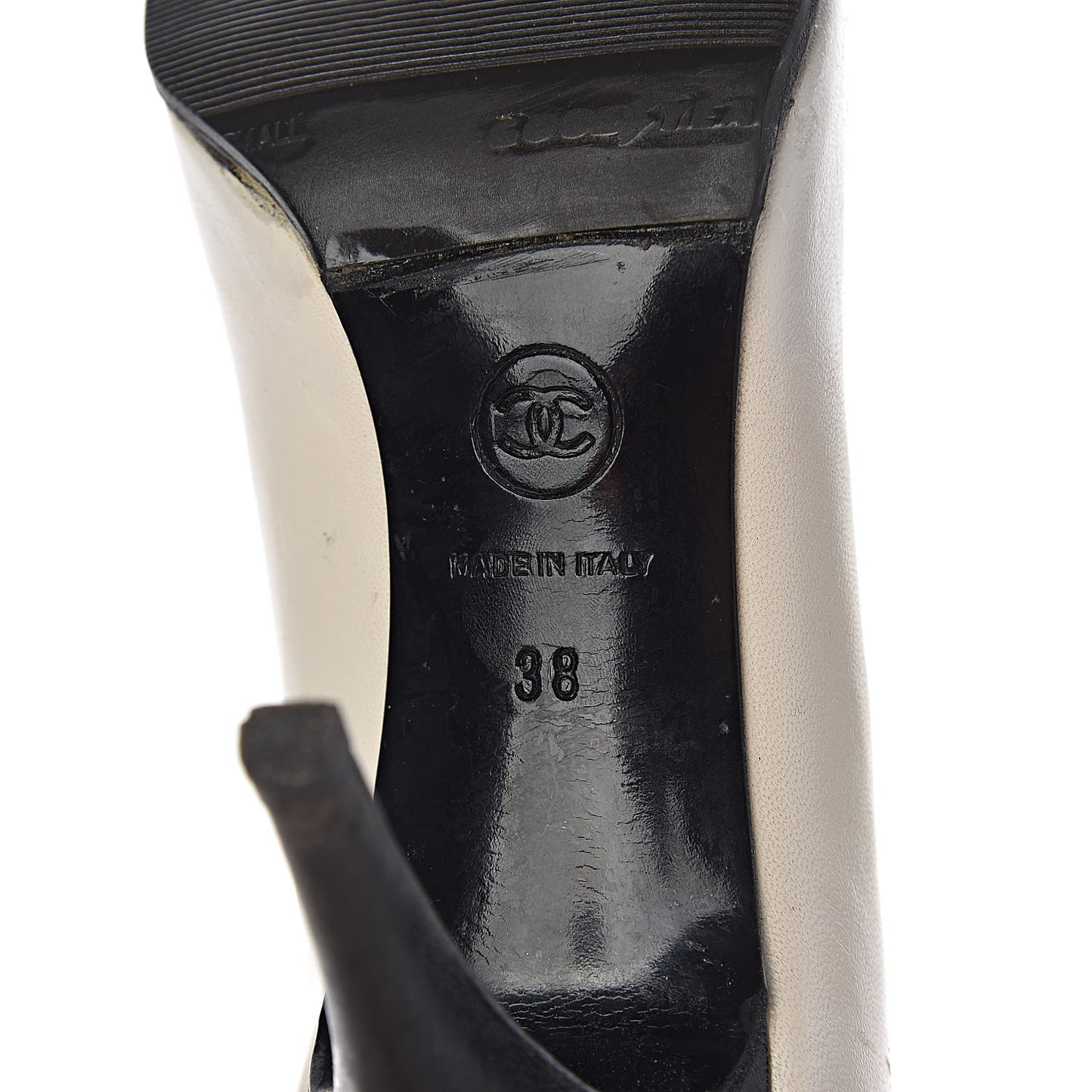 Lambskin Cap Toe Pumps 38 White Black