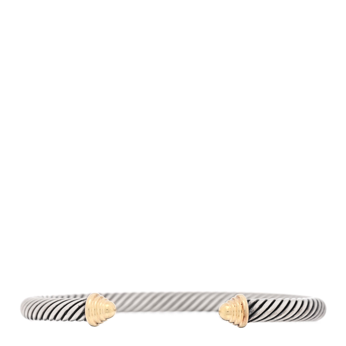David Yurman Sterling Silver 14K Yellow Gold 5mm Cable Classics Bracelet 1 of 3