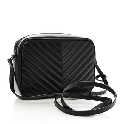 Saint Laurent Calfskin Matelasse Monogram Monochrome Lou Camera Bag Black 3 of 10