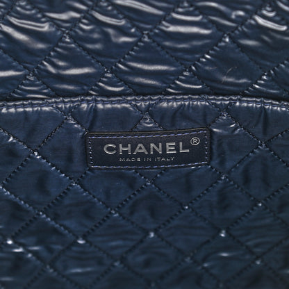 Chanel Nylon Cat Emoticon Tote Navy Silver 5 of 9