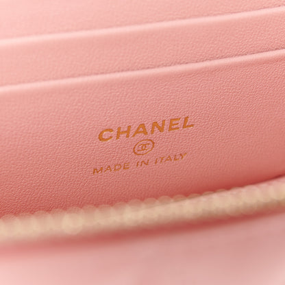 Chanel Lambskin Quilted Small Top Handle Vanity Case With Chain Light Pink 6 of 11