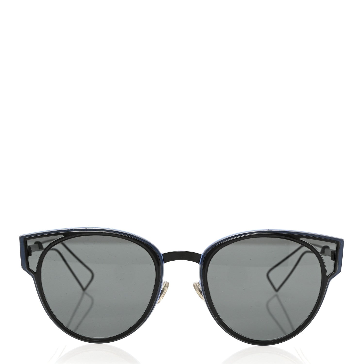 Christian Dior Sculpt Cat Eye Sunglasses Black Blue 2 of 7