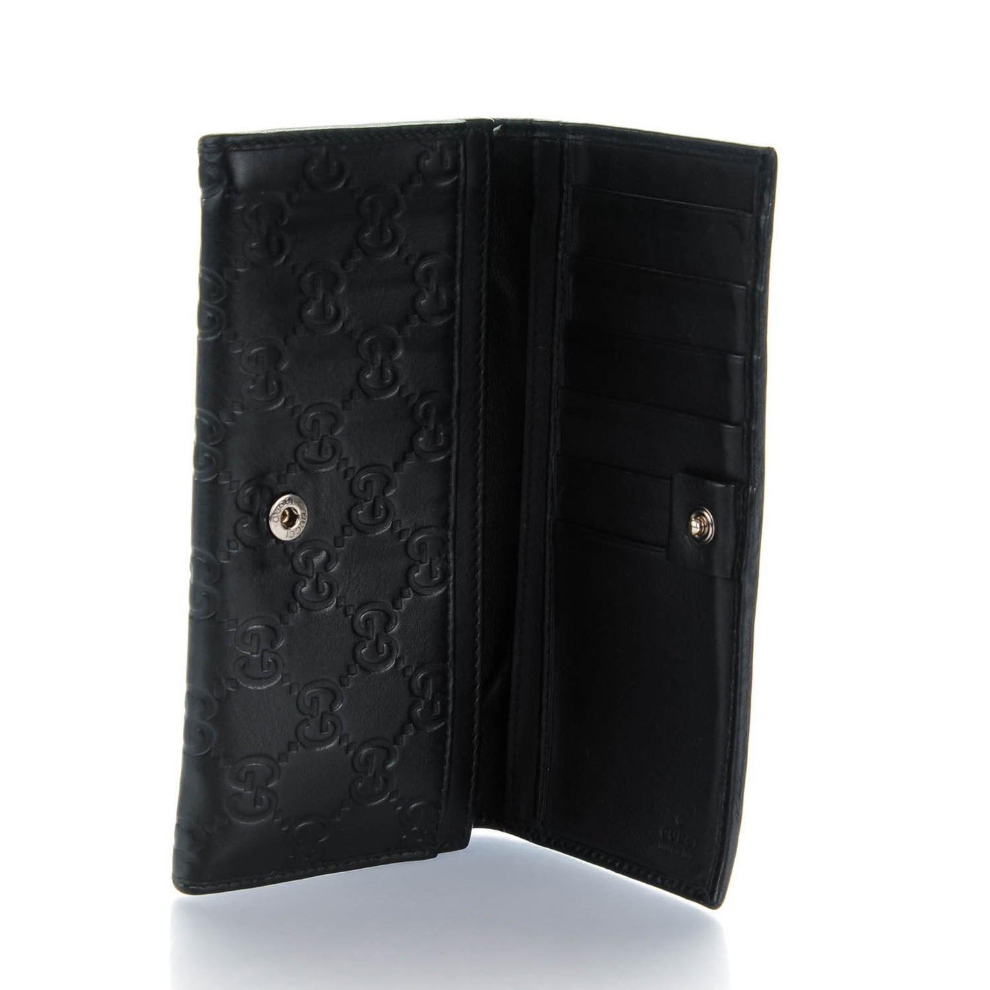 Guccissima Web Long Continental Wallet Black