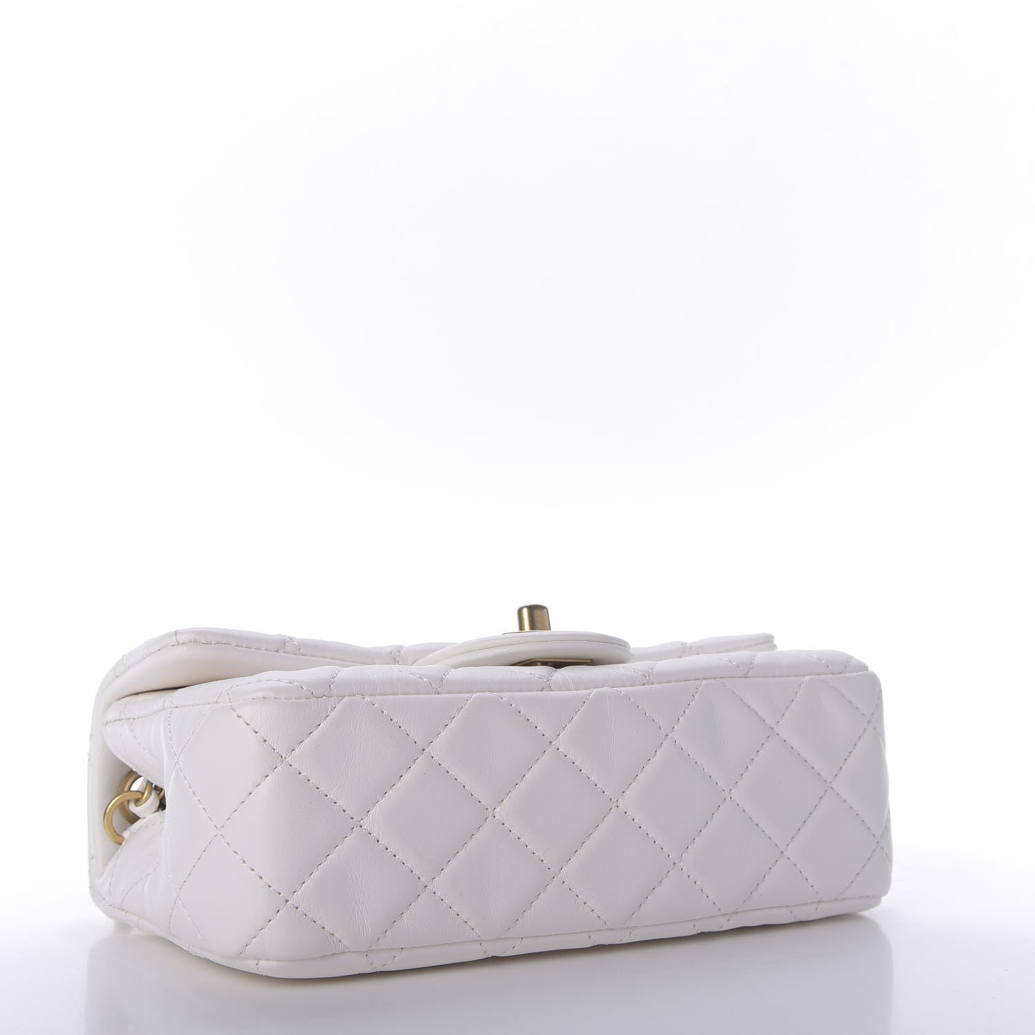 Chanel Lambskin Quilted Mini Rectangular Pearl Crush Flap White 4 of 10