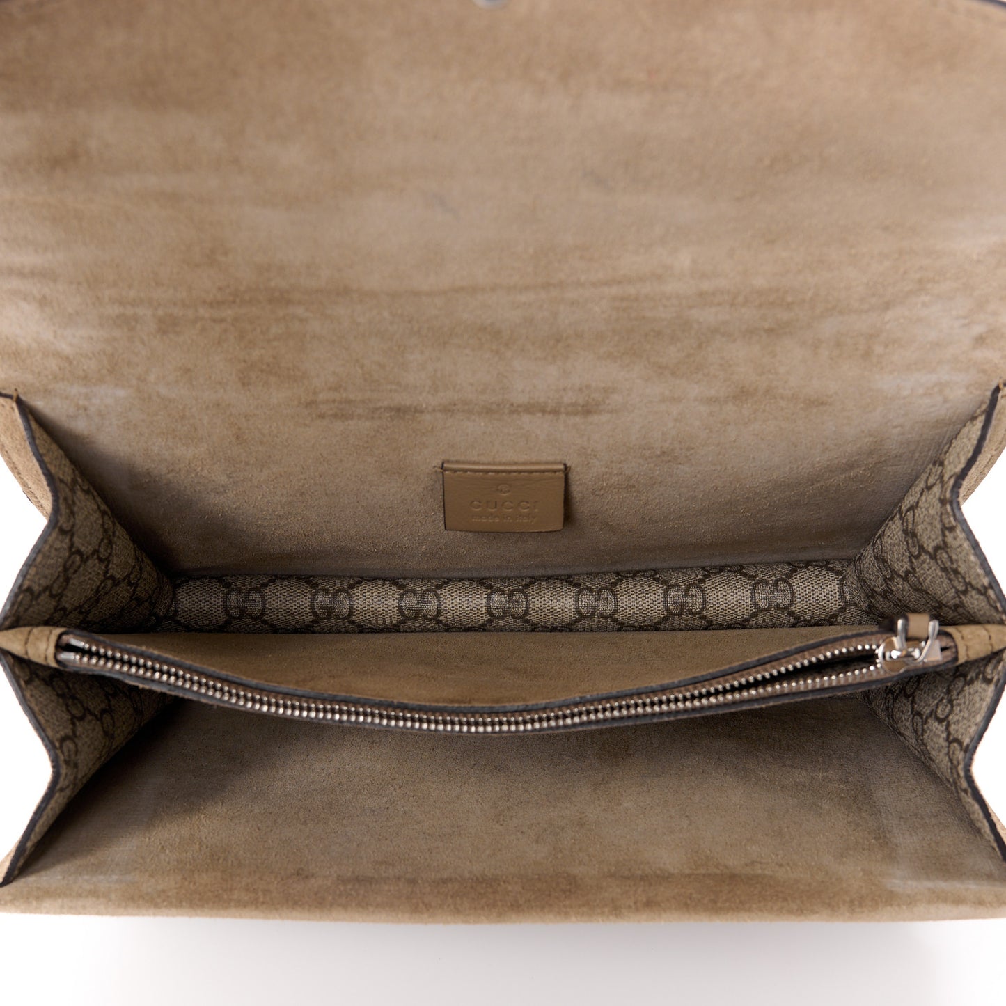 GG Supreme Monogram Small Dionysus Shoulder Bag Taupe