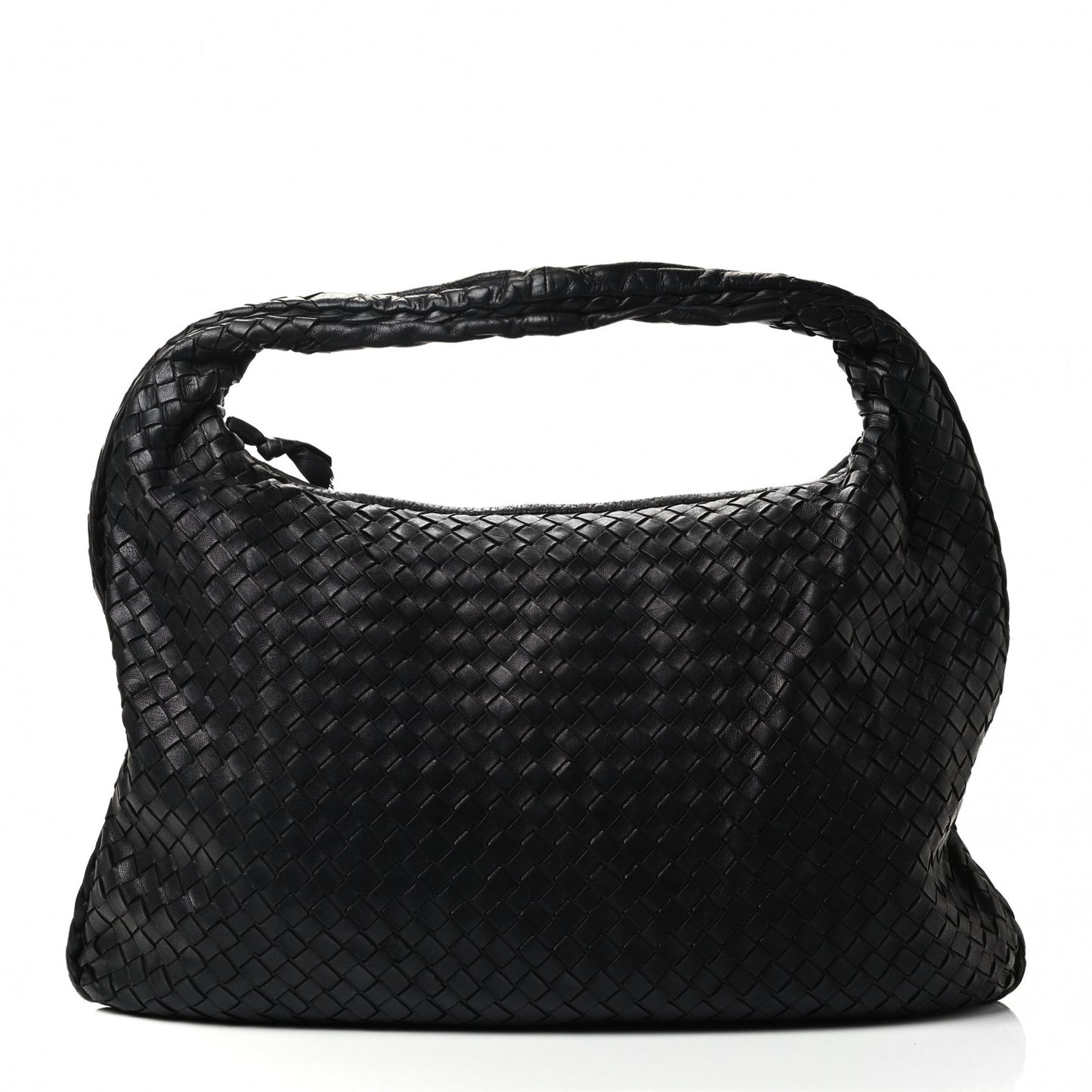 Nappa Intrecciato Large Veneta Hobo Black
