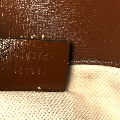 Gucci GG Supreme Monogram Web Mini Horsebit 1955 Shoulder Bag Beige Brown Sugar 8 of 13