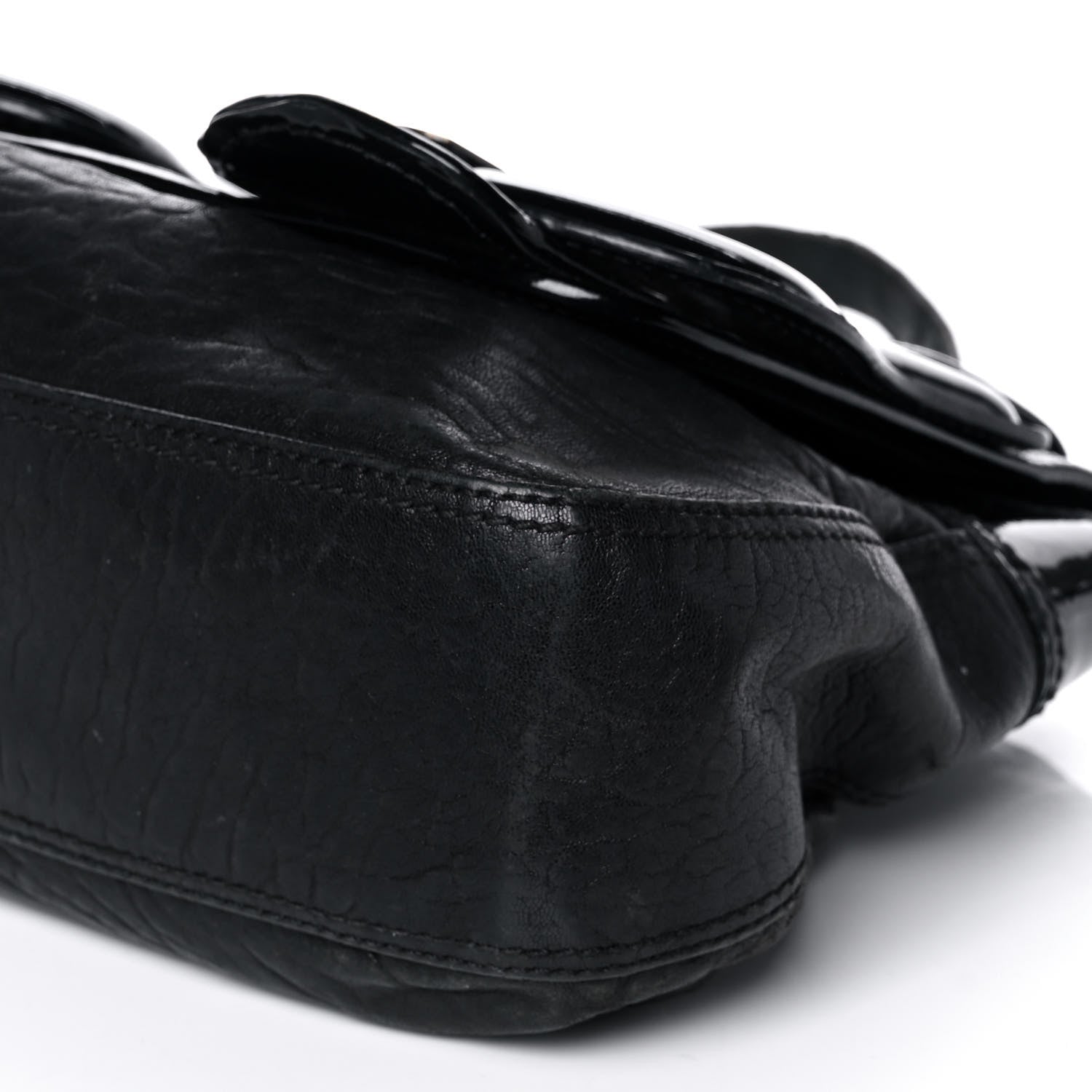 Fendi Nappa Patent B Bag Black 6 of 14