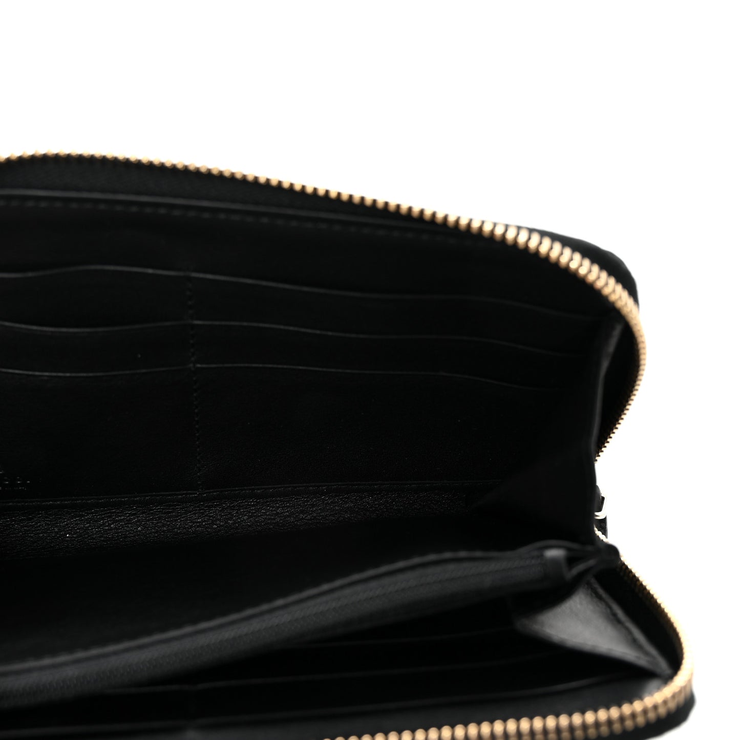 Microguccissima Zip Around Wallet Black