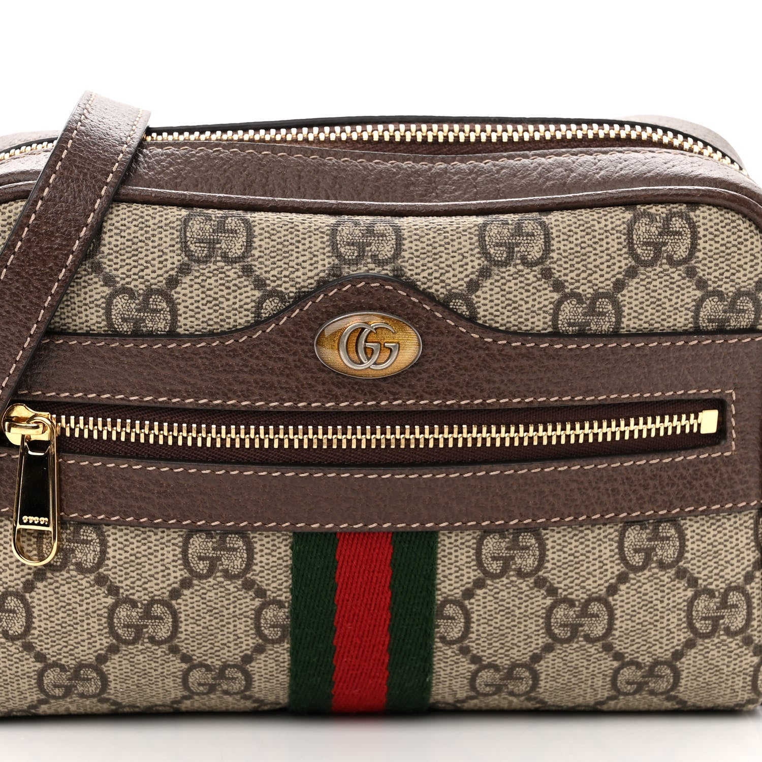 Gucci GG Supreme Monogram Web Mini Ophidia Shoulder Bag Brown 13 of 16
