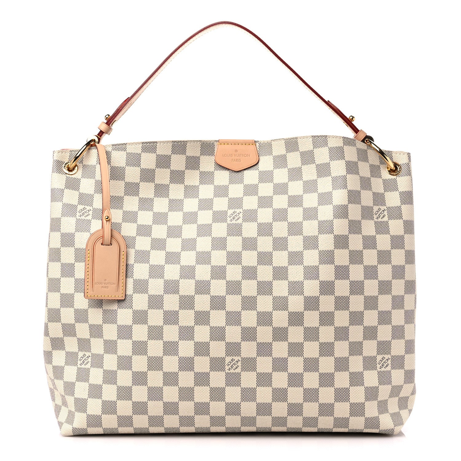 Louis Vuitton Damier Azur Graceful MM Rose Ballerine 1 of 8