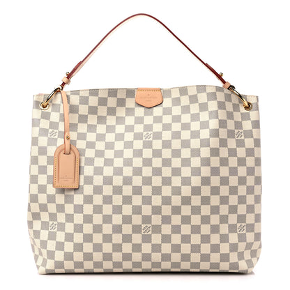 Louis Vuitton Damier Azur Graceful MM Rose Ballerine 1 of 8