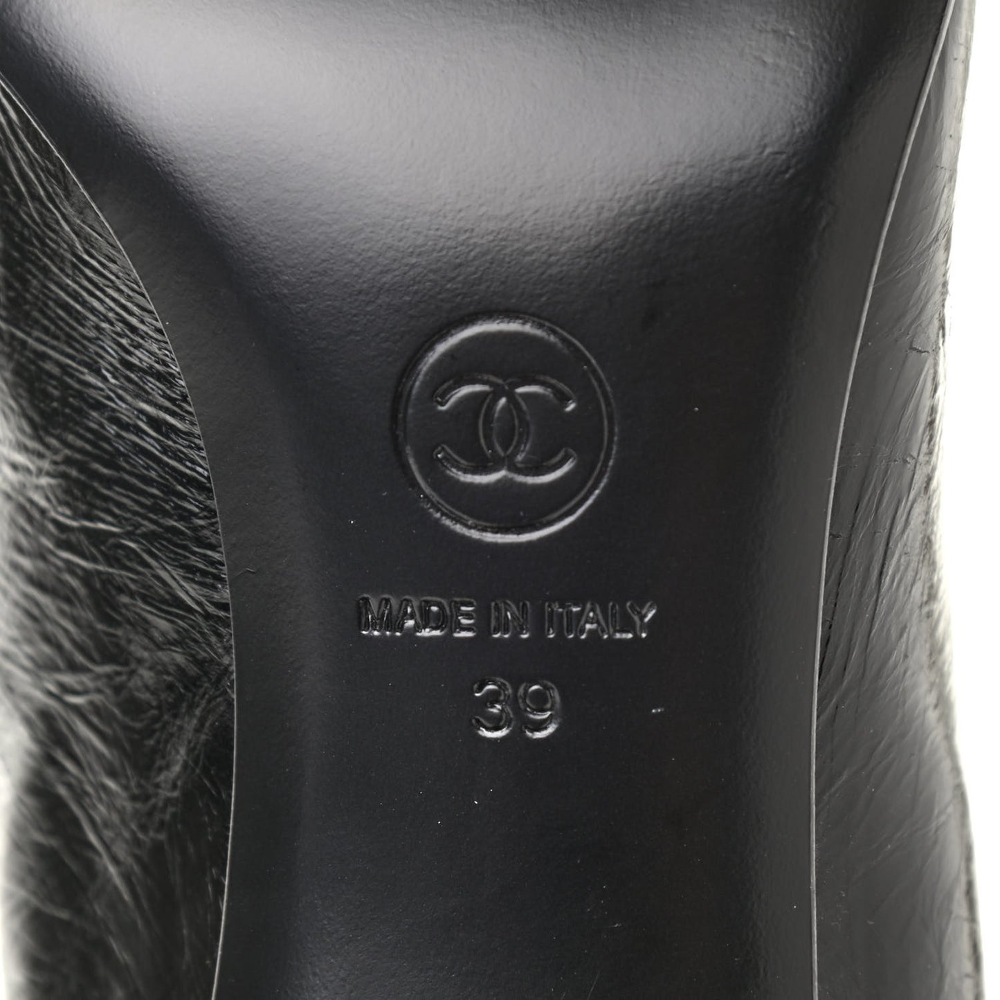 Crumpled Calfskin Grosgrain Gabrielle Cap Toe Short Boots 39 Black