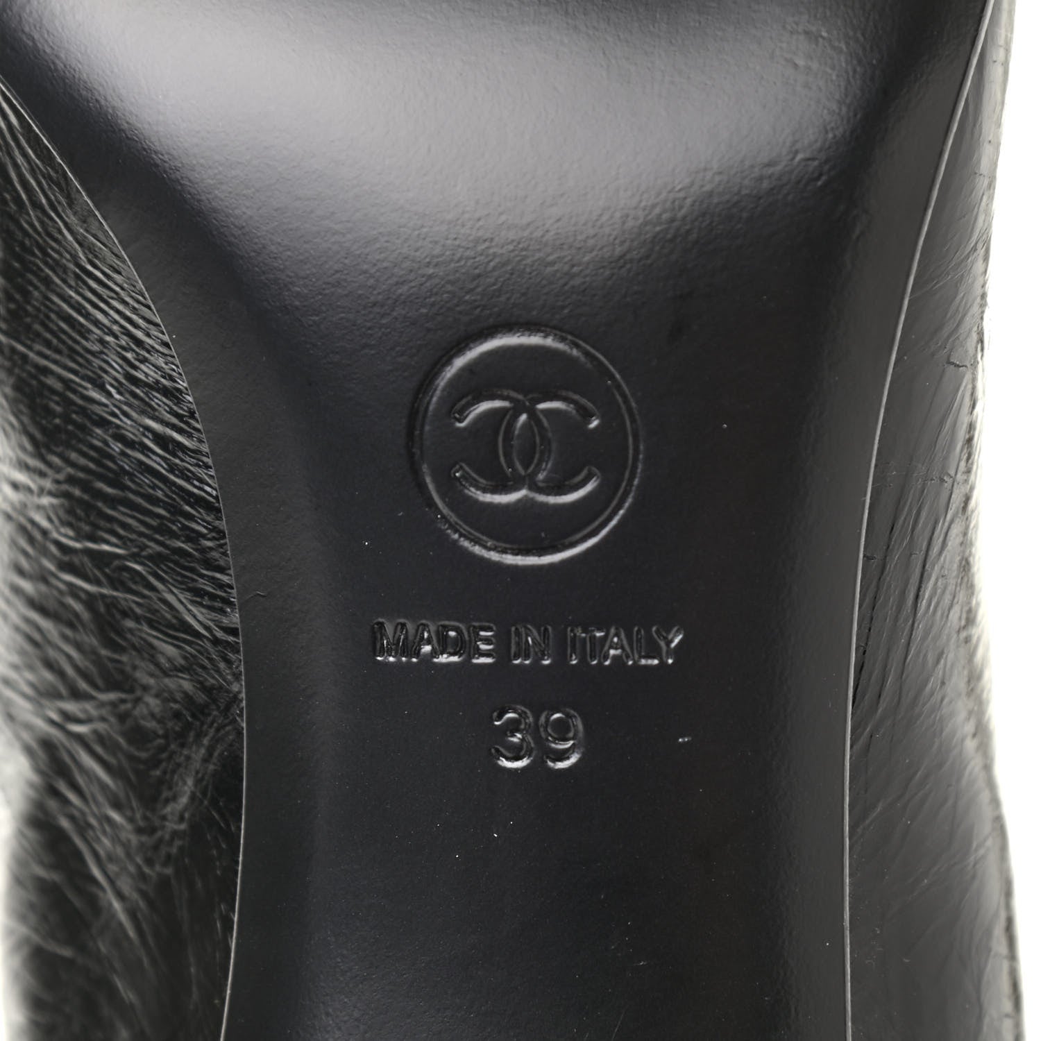 Chanel Crumpled Calfskin Grosgrain Gabrielle Cap Toe Short Boots 39 Black 7 of 8