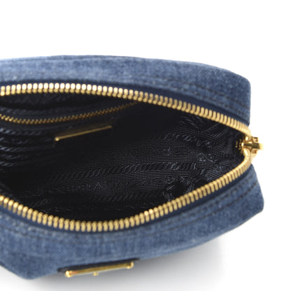 Prada Denim Cosmetic Pouch Bleu 5 of 7