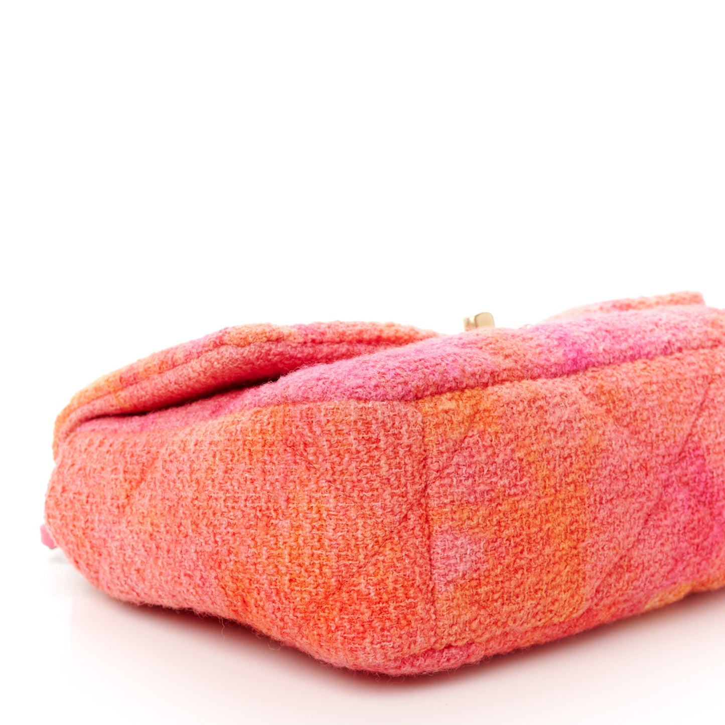 Tweed Quilted Medium Chanel 19 Flap Coral Pink